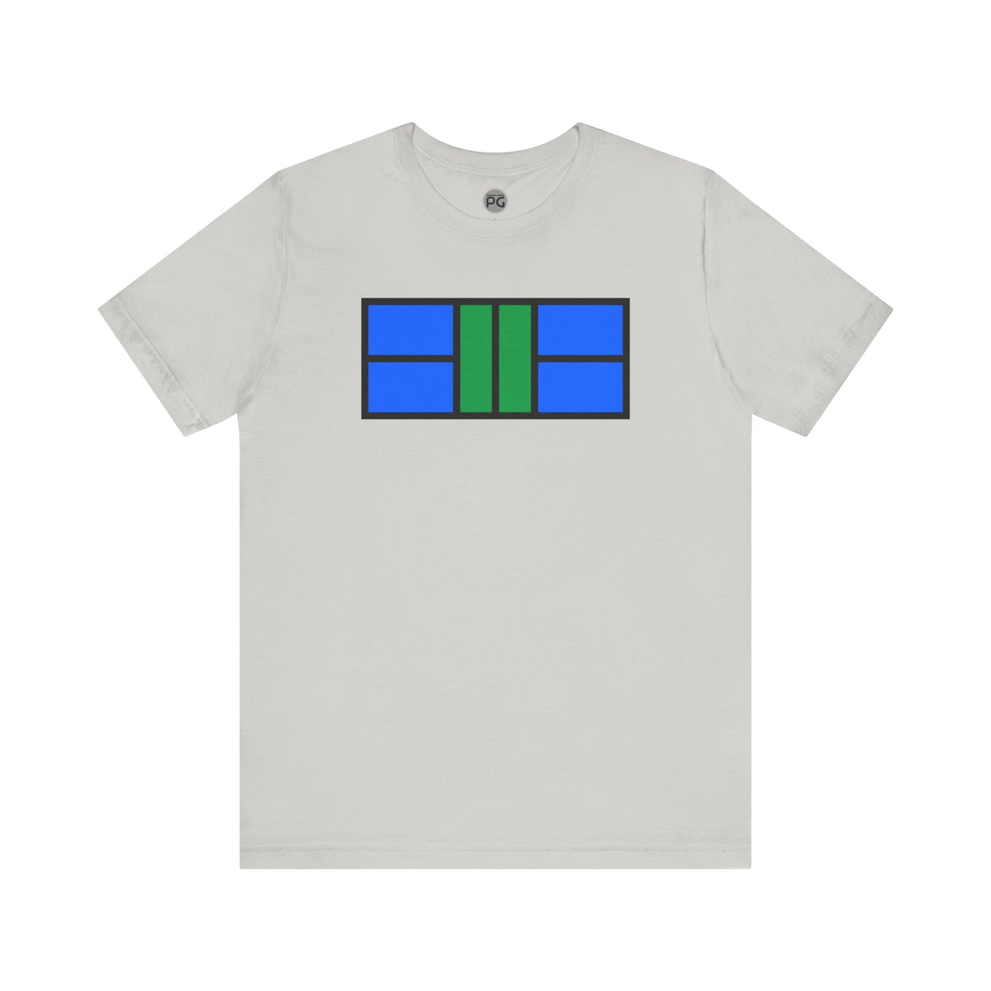 Classy Blue/Green Pickleball Court Unisex T-shirt