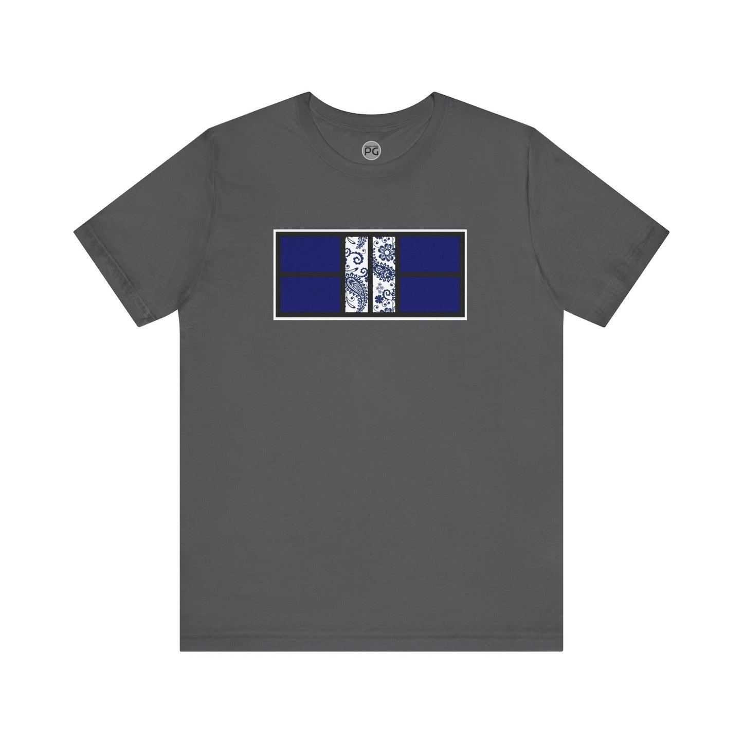Blue Outside Paisley Pickleball Court Unisex Tee