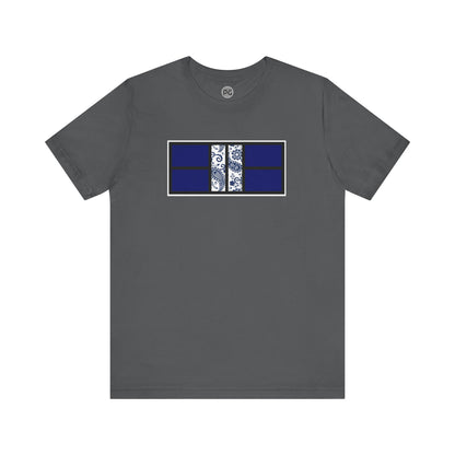 Blue Outside Paisley Pickleball Court Unisex Tee