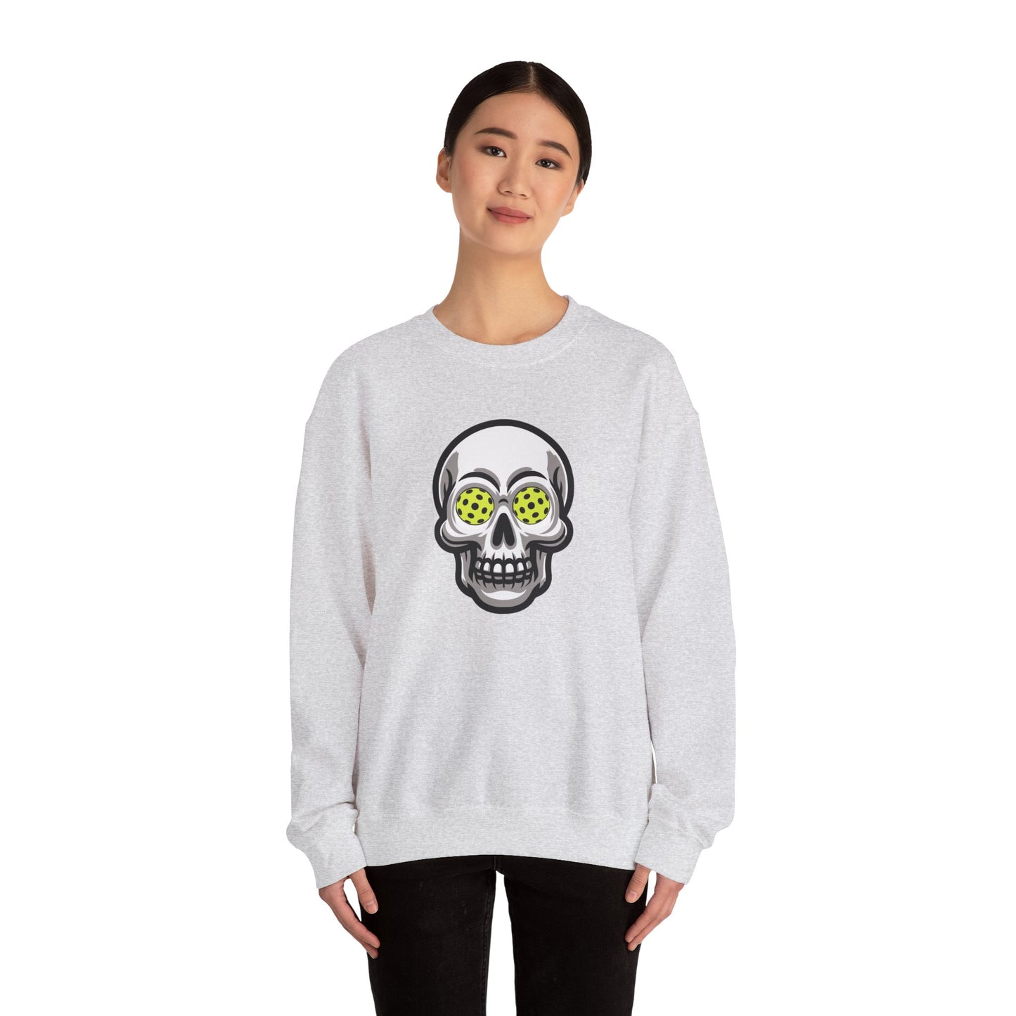 Pickleball Skull Unisex Heavy Blend™ Crewneck Sweatshirt