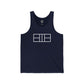 Classic White Lined Pickleball Court Unisex Jersey Tank