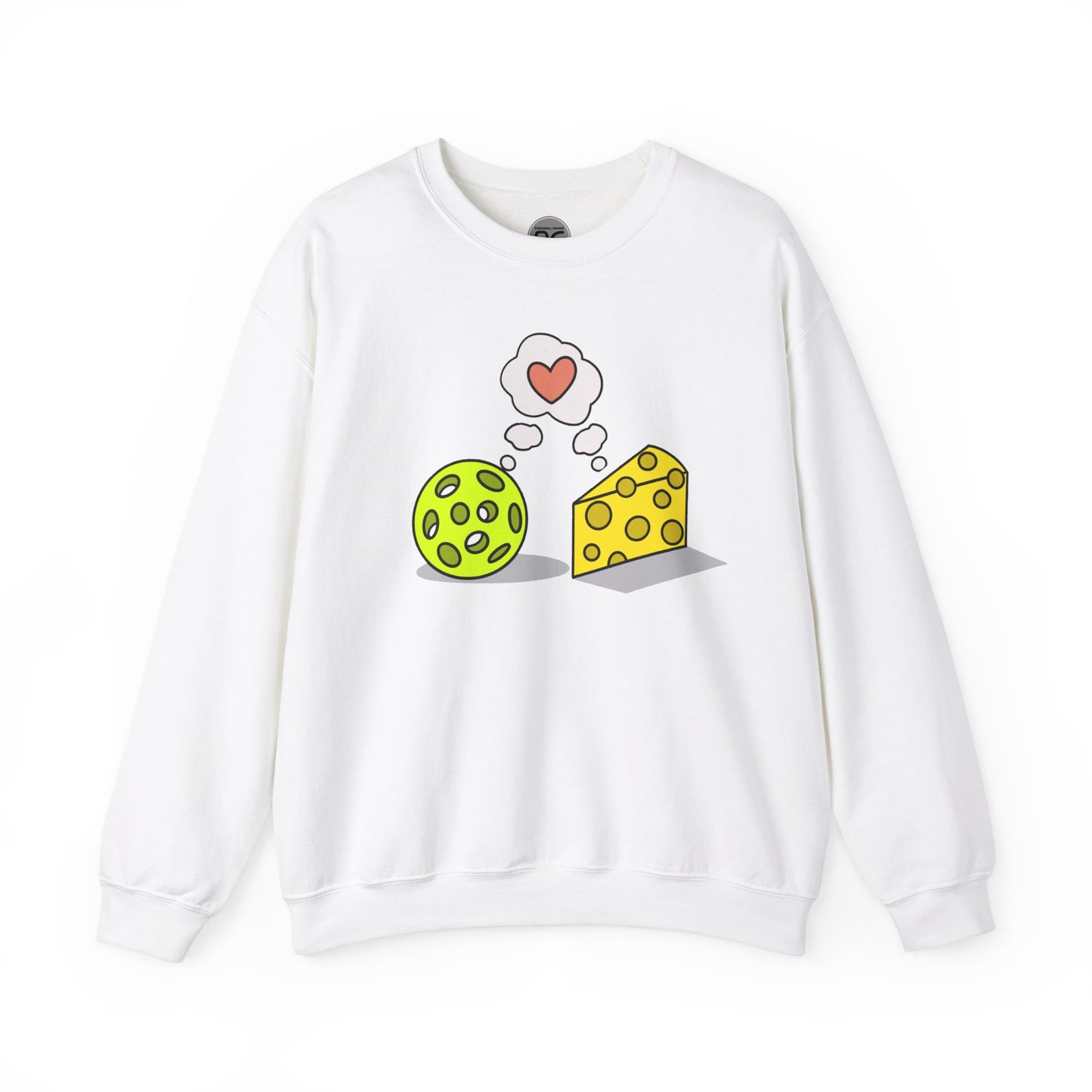 Cheese and pickleball love Unisex Heavy Blend™ Crewneck Sweatshirt