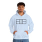 Classy black lines Pickleball court Unisex Hooded Sweatshirt
