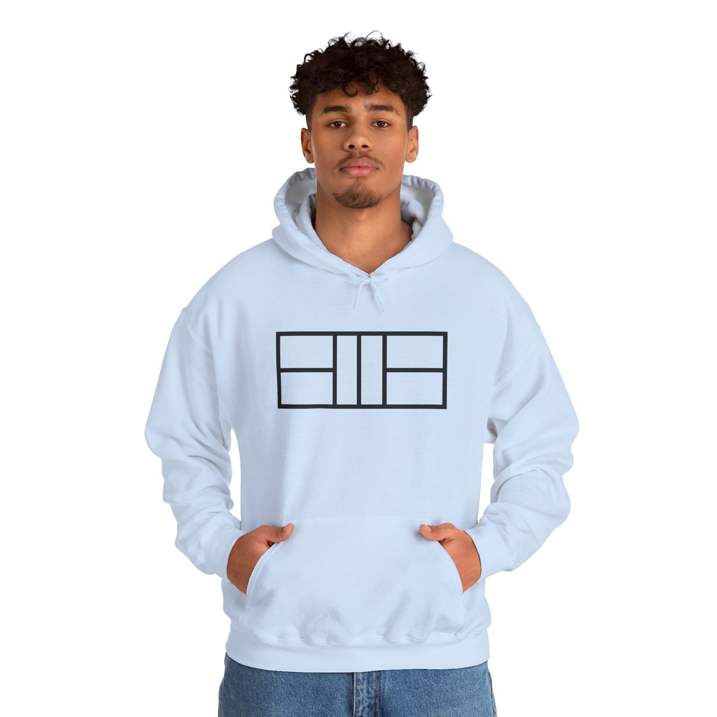 Classy black lines Pickleball court Unisex Hooded Sweatshirt