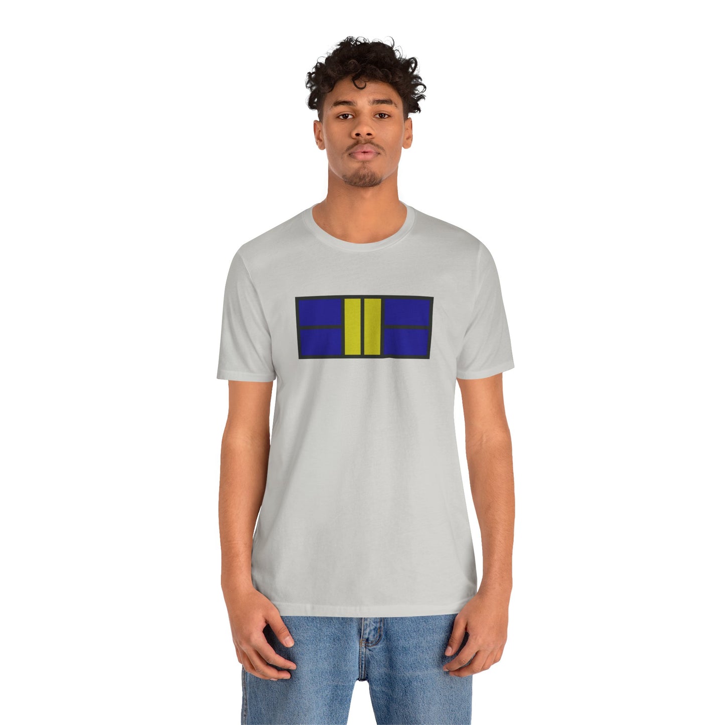 Classy Blue/Gold Pickleball Court Unisex Tee