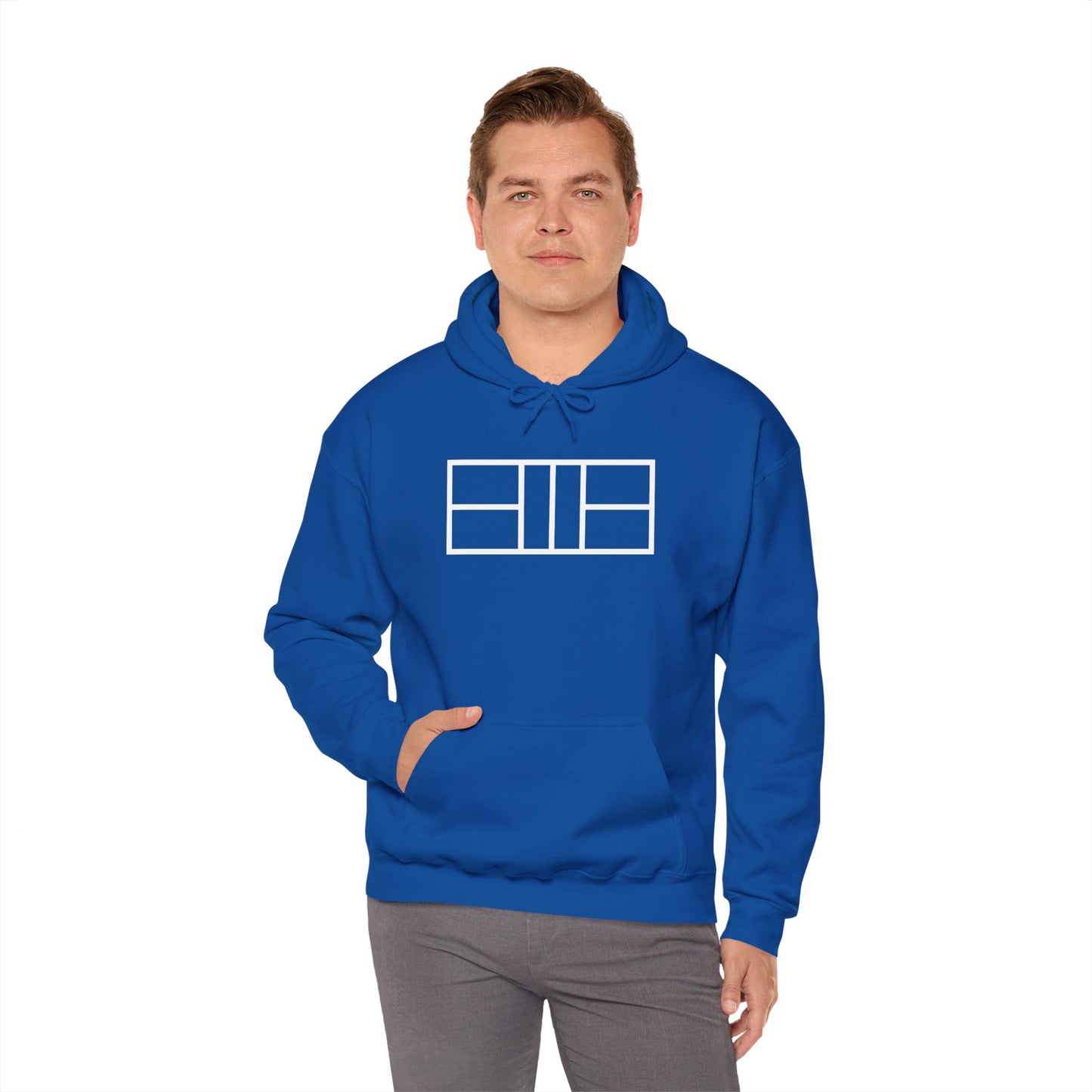 Classy White Lines Unisex Hooded Sweatshirt