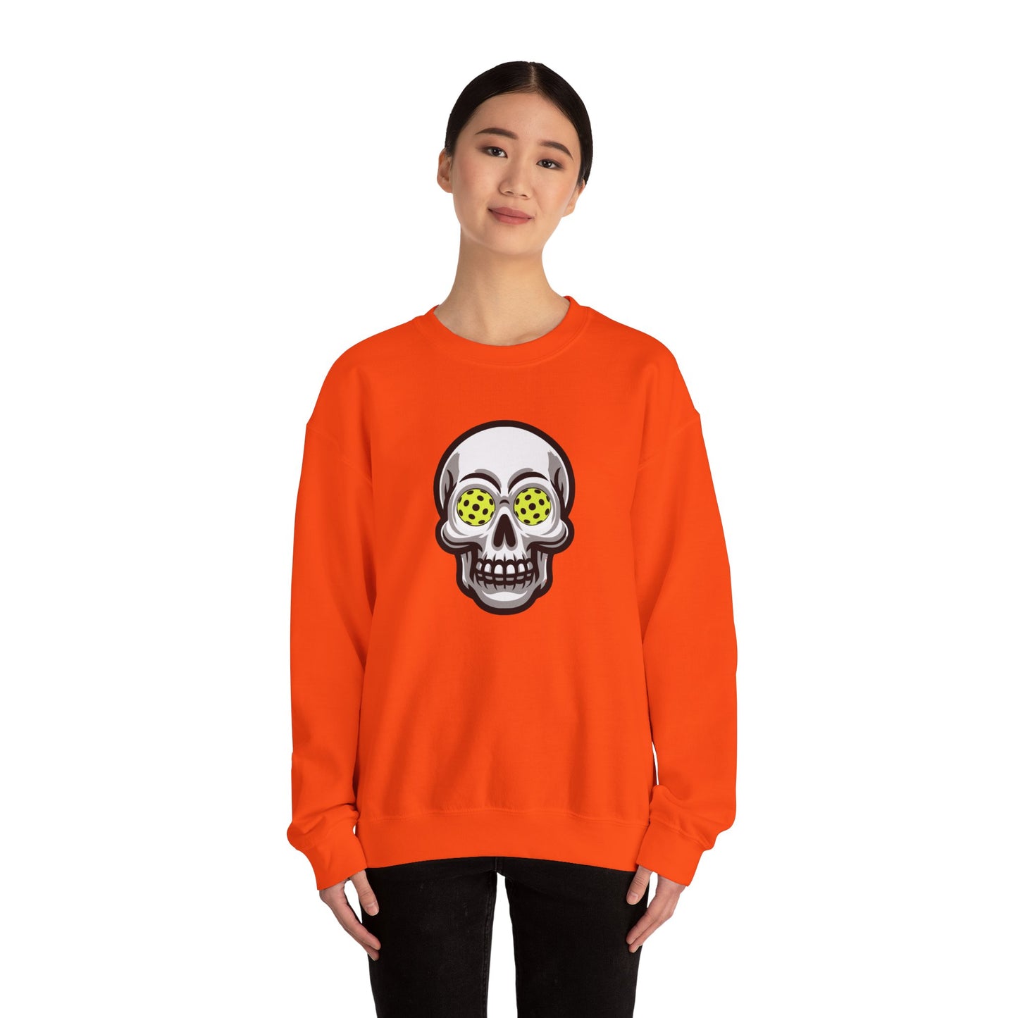 Pickleball Skull Unisex Heavy Blend™ Crewneck Sweatshirt