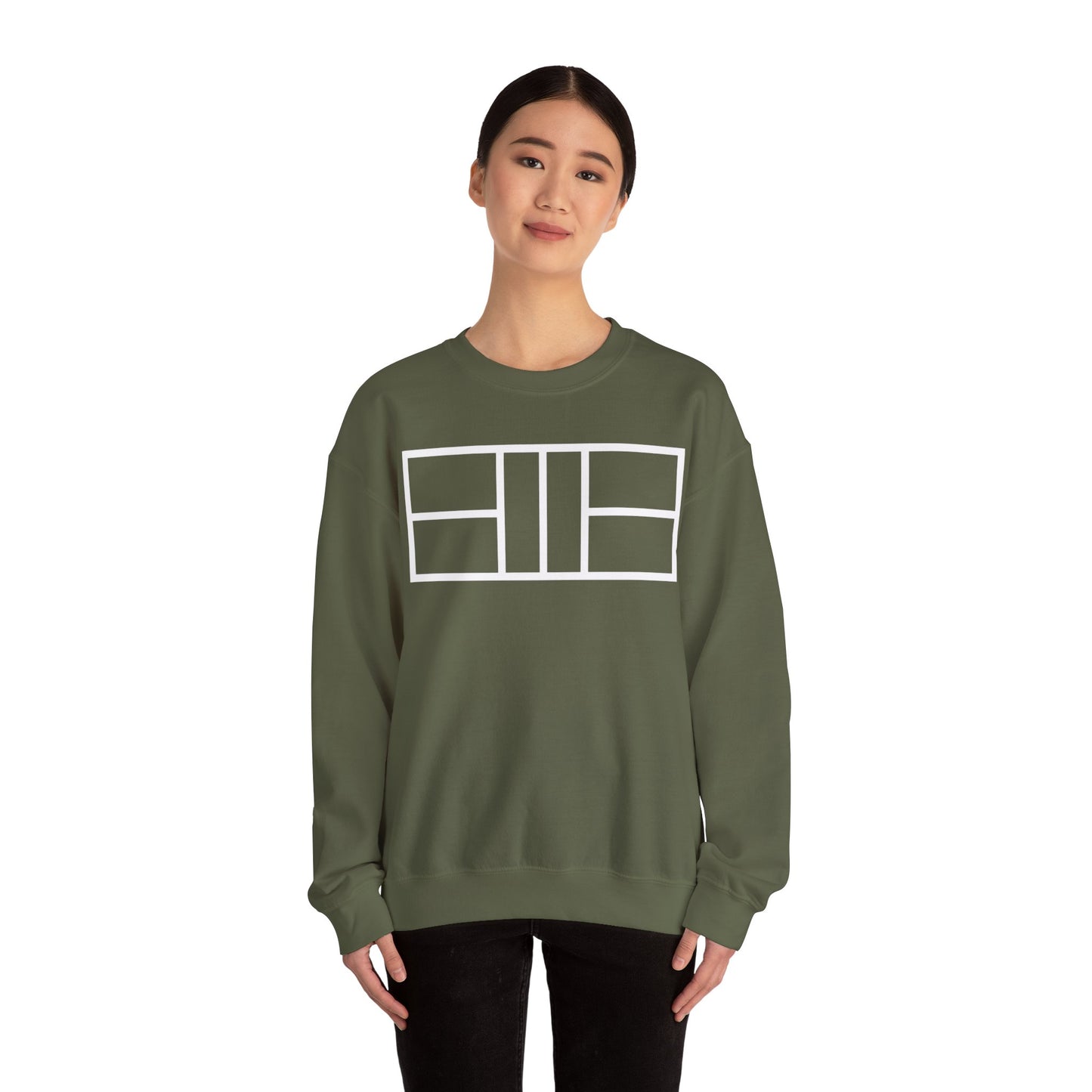 Classy white lines Unisex Heavy Blend™ Crewneck Sweatshirt