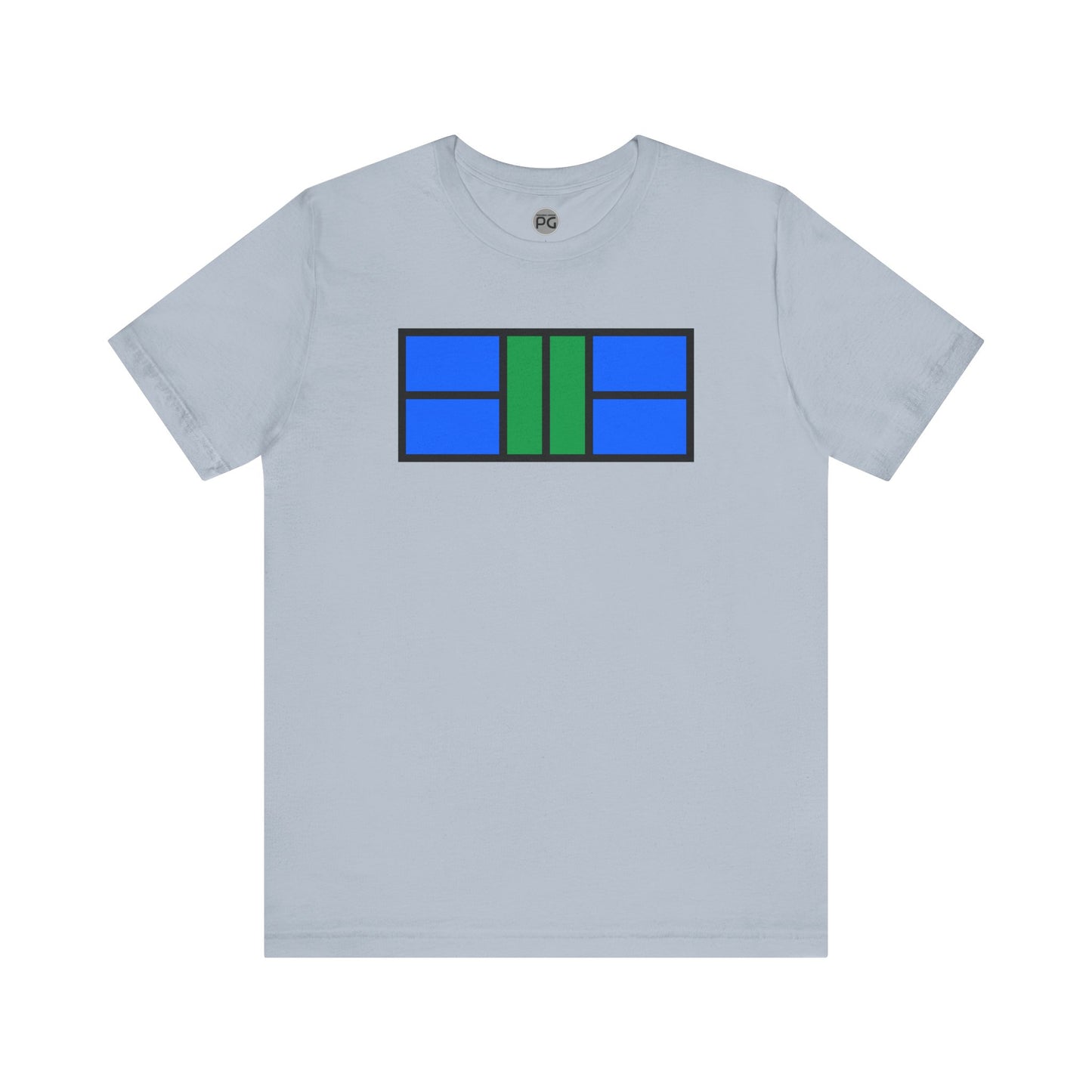 Classy Blue/Green Pickleball Court Unisex T-shirt