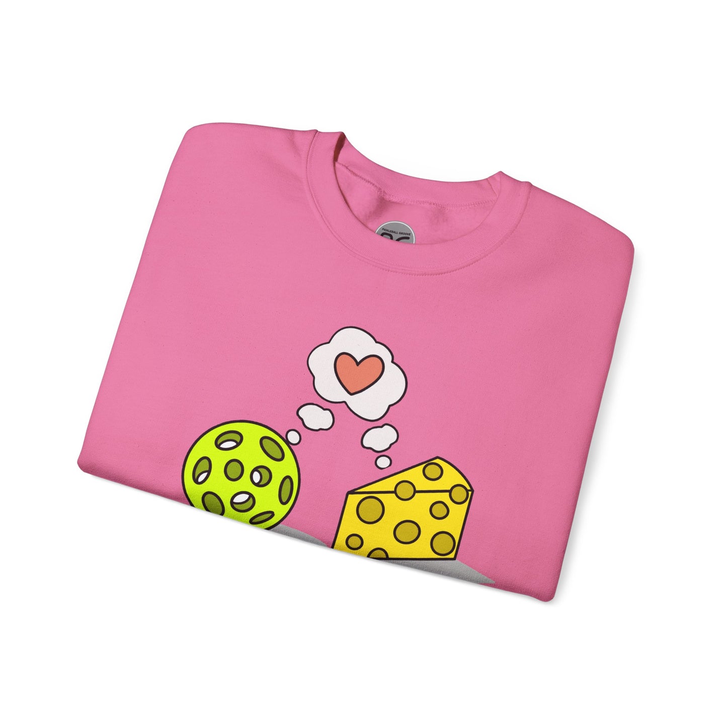 Cheese and pickleball love Unisex Heavy Blend™ Crewneck Sweatshirt