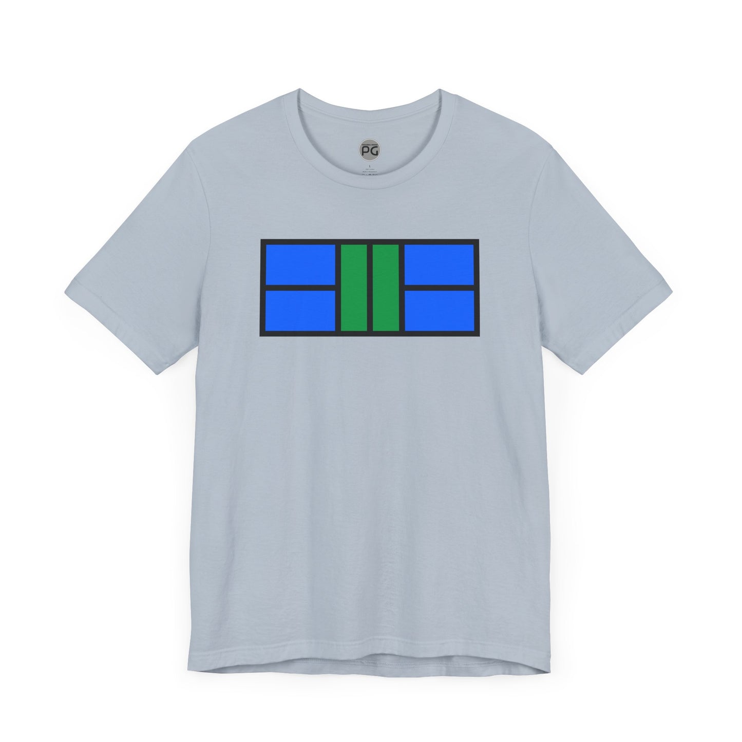 Classy Blue/Green Pickleball Court Unisex T-shirt