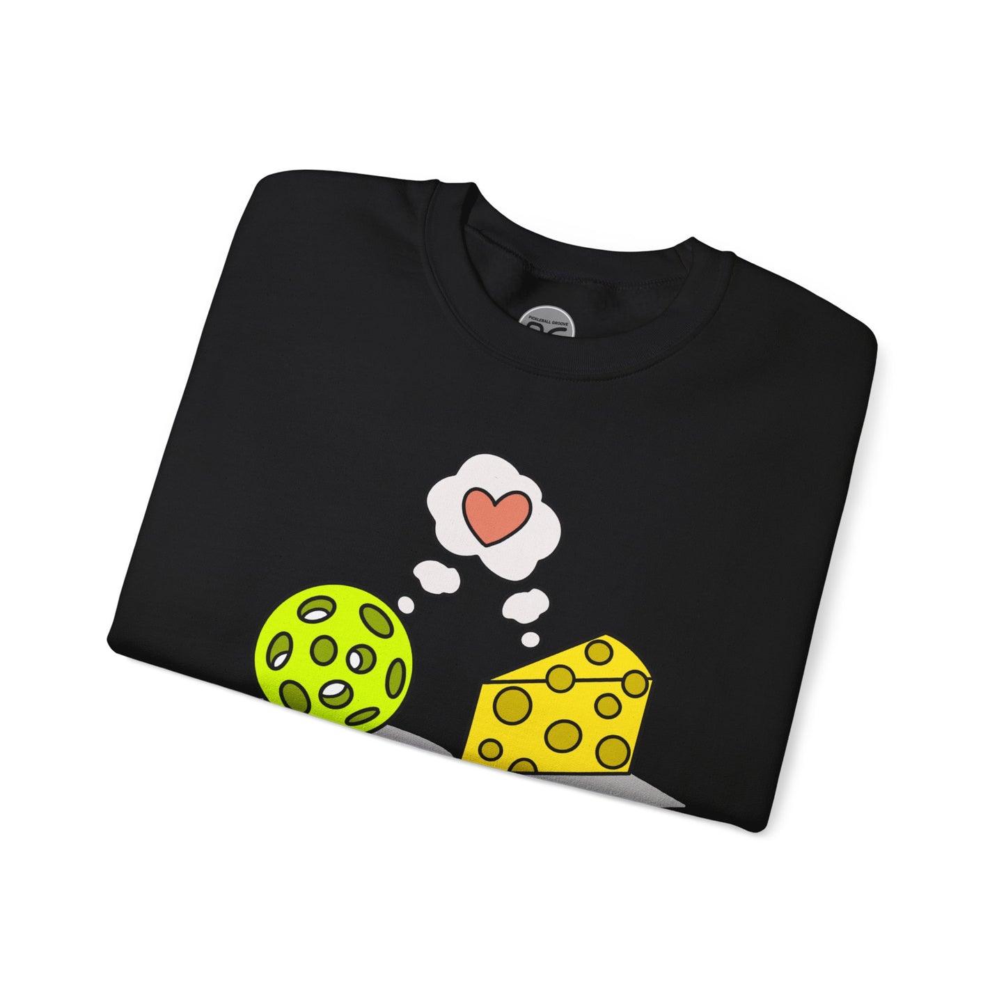 Cheese and pickleball love Unisex Heavy Blend™ Crewneck Sweatshirt