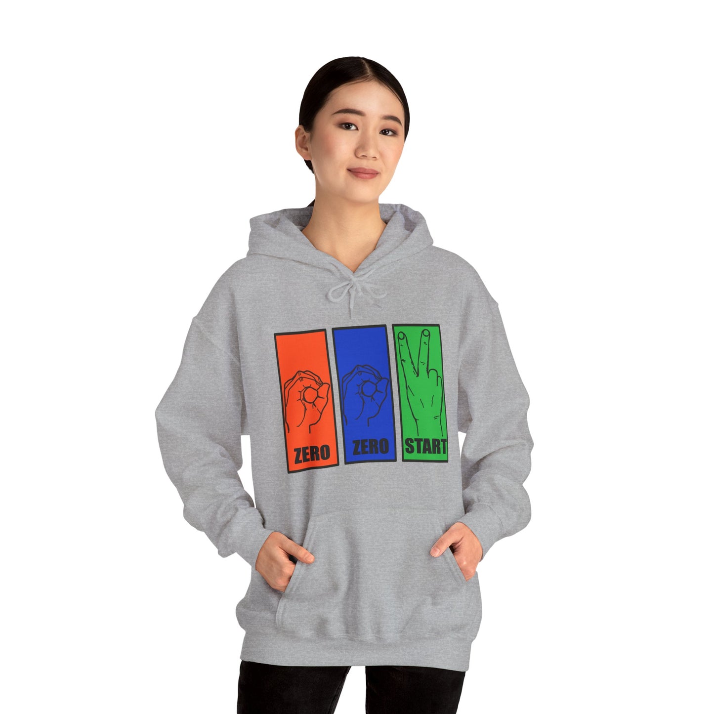 Sign language Pickleball court Unisex Hooded Sweatshirt