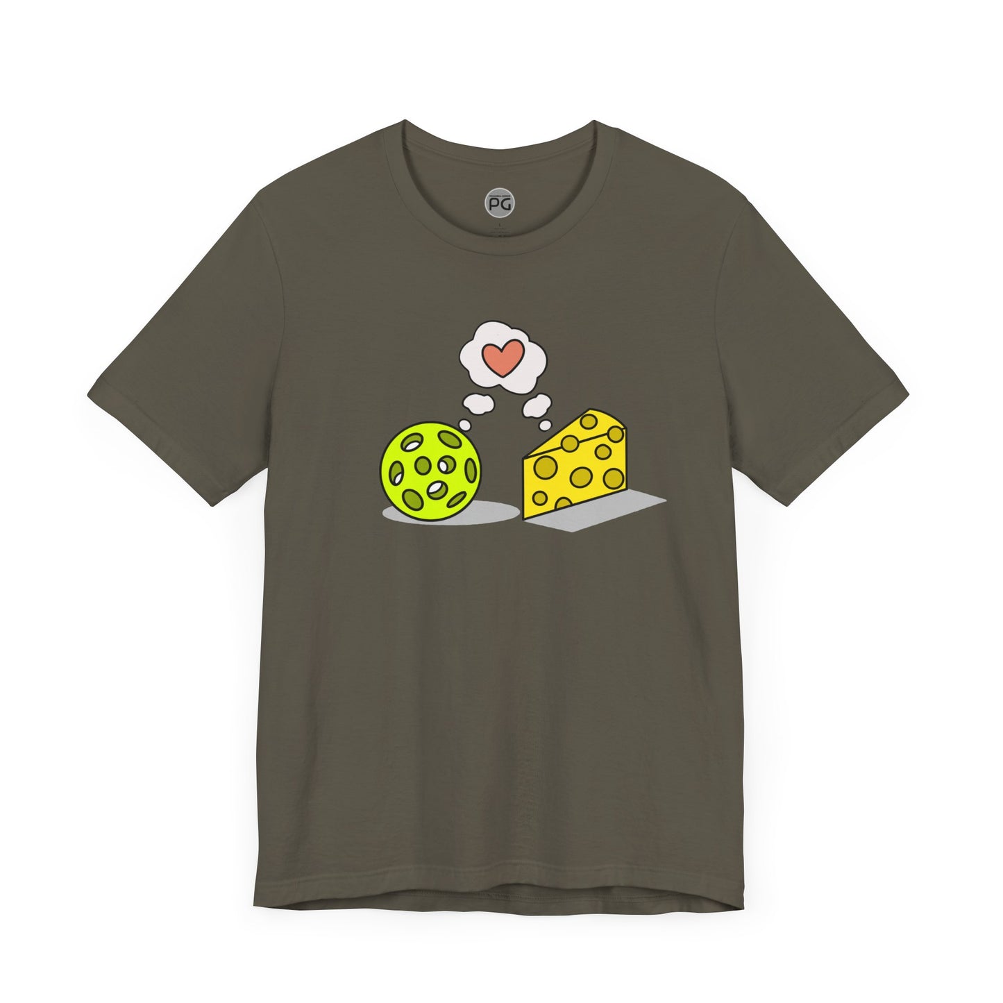 Cheese and Pickleball Love Unisex Jersey Short Sleeve Tee