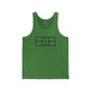 Classic Black Pickleball Court Unisex Jersey Tank