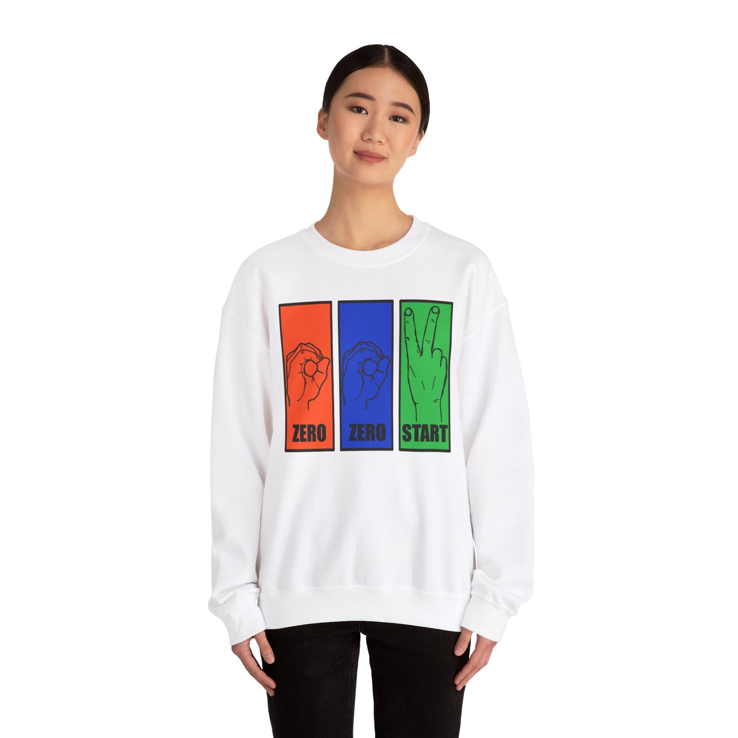 Sign language Pickleball Court Unisex Heavy Blend™ Crewneck Sweatshirt