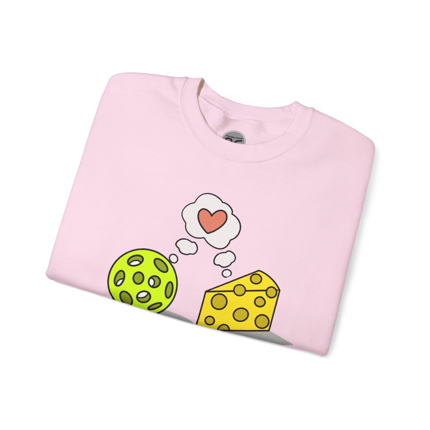 Cheese and pickleball love Unisex Heavy Blend™ Crewneck Sweatshirt