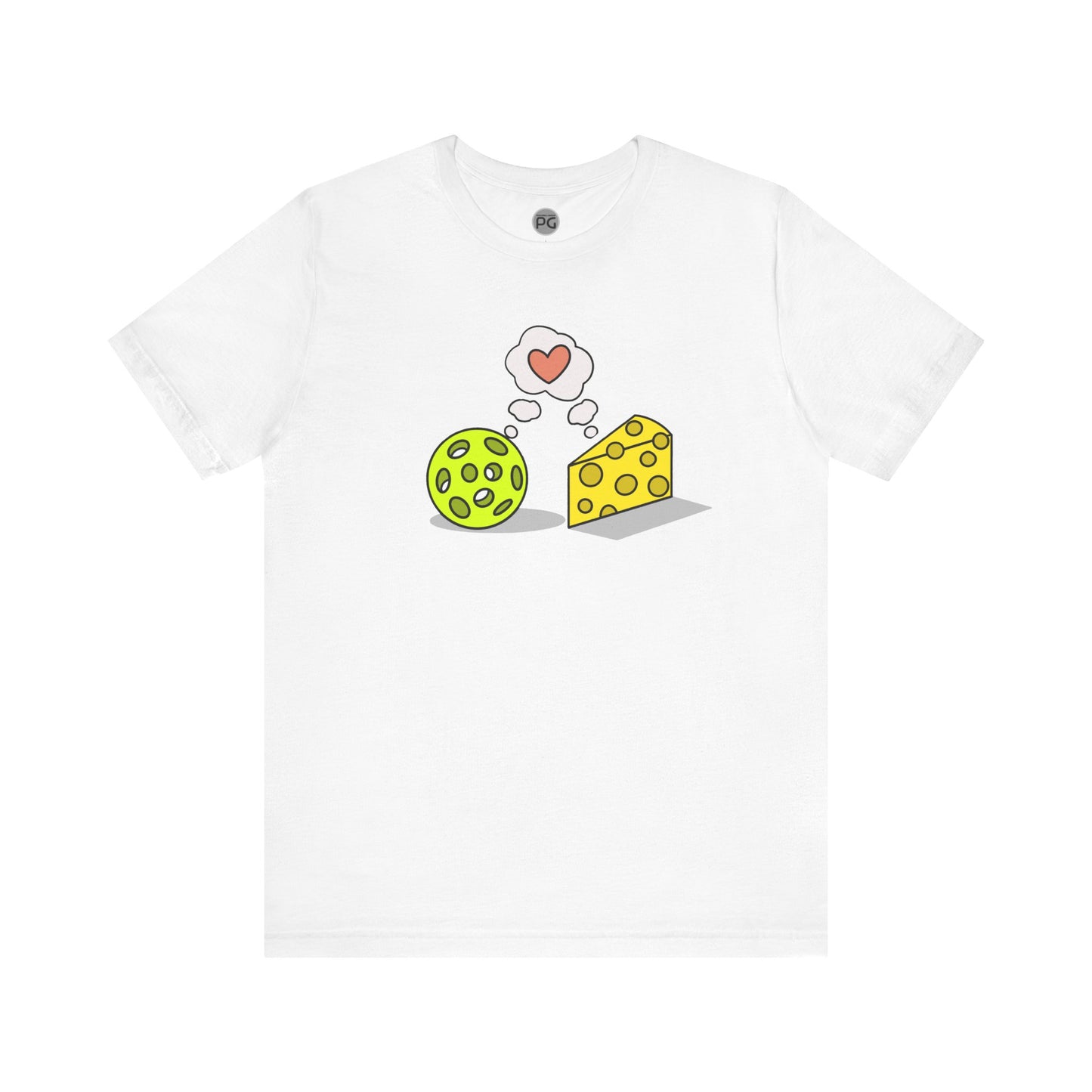 Cheese and Pickleball Love Unisex Jersey Short Sleeve Tee