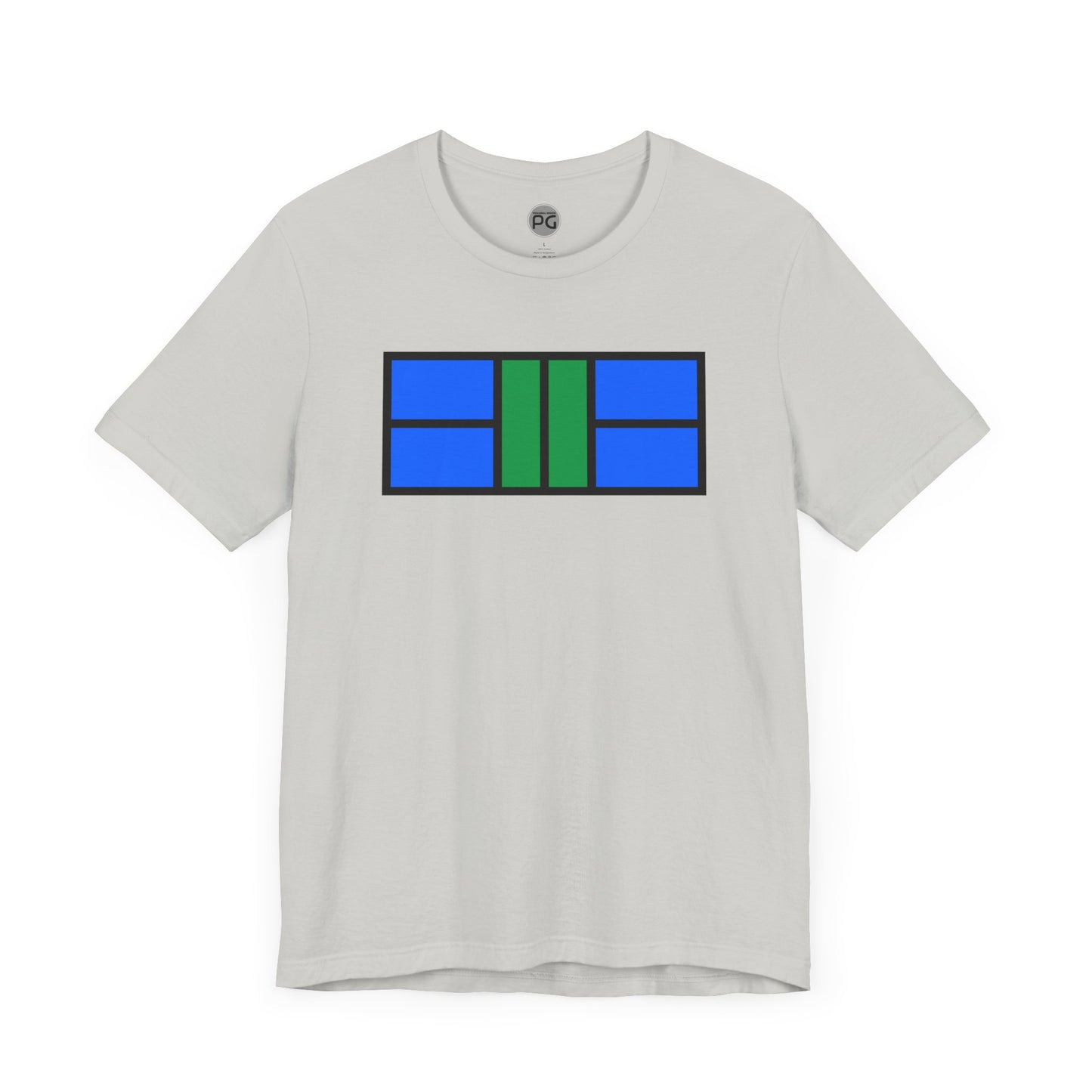 Classy Blue/Green Pickleball Court Unisex T-shirt