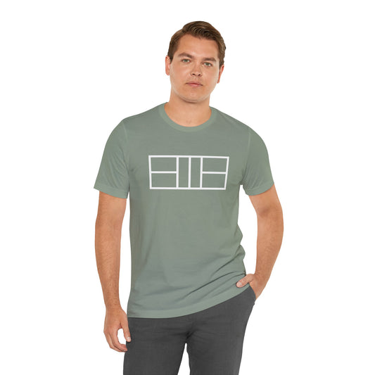 Classy White Lines Pickleball Court Unisex T-shirt