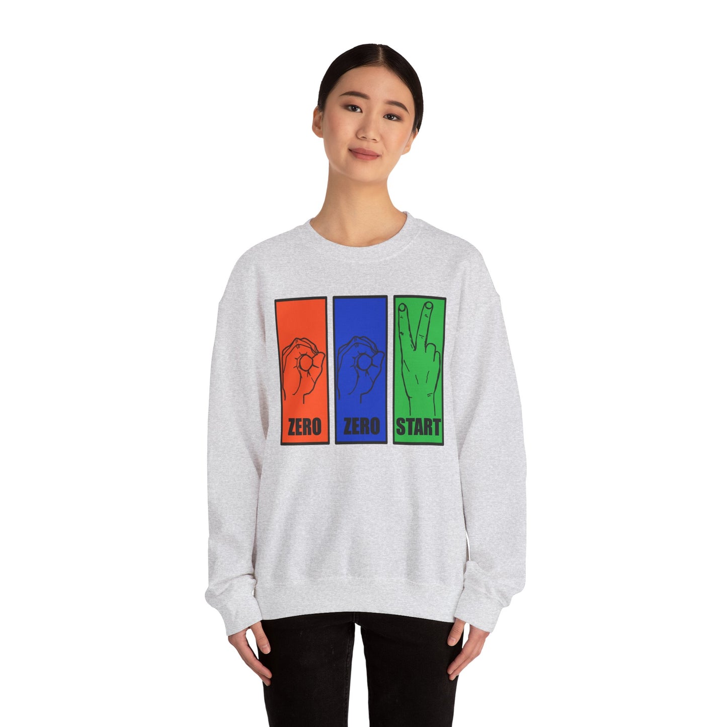 Sign language Pickleball Court Unisex Heavy Blend™ Crewneck Sweatshirt