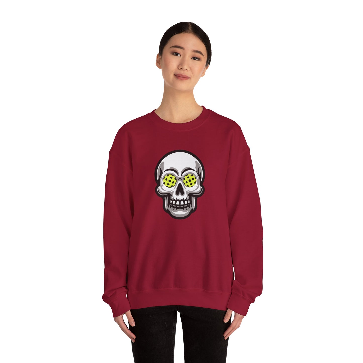 Pickleball Skull Unisex Heavy Blend™ Crewneck Sweatshirt