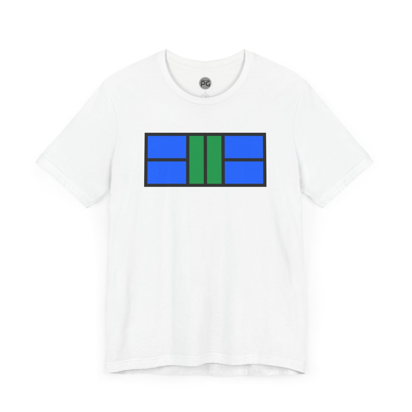 Classy Blue/Green Pickleball Court Unisex T-shirt