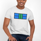 Classy Blue/Green Pickleball Court Unisex Tee