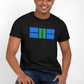 Classy Blue/Green Pickleball Court Unisex Tee