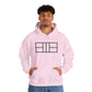 Classy black lines Pickleball court Unisex Hooded Sweatshirt