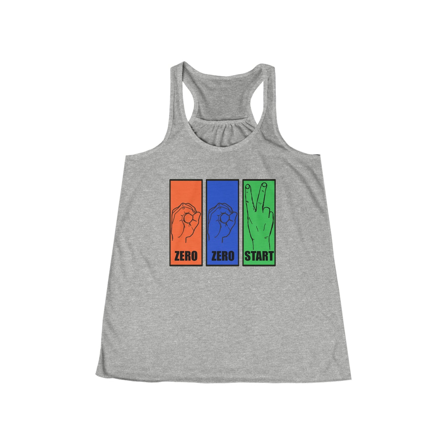 Sign language Pickleball court Women's Flowy Racerback Tank