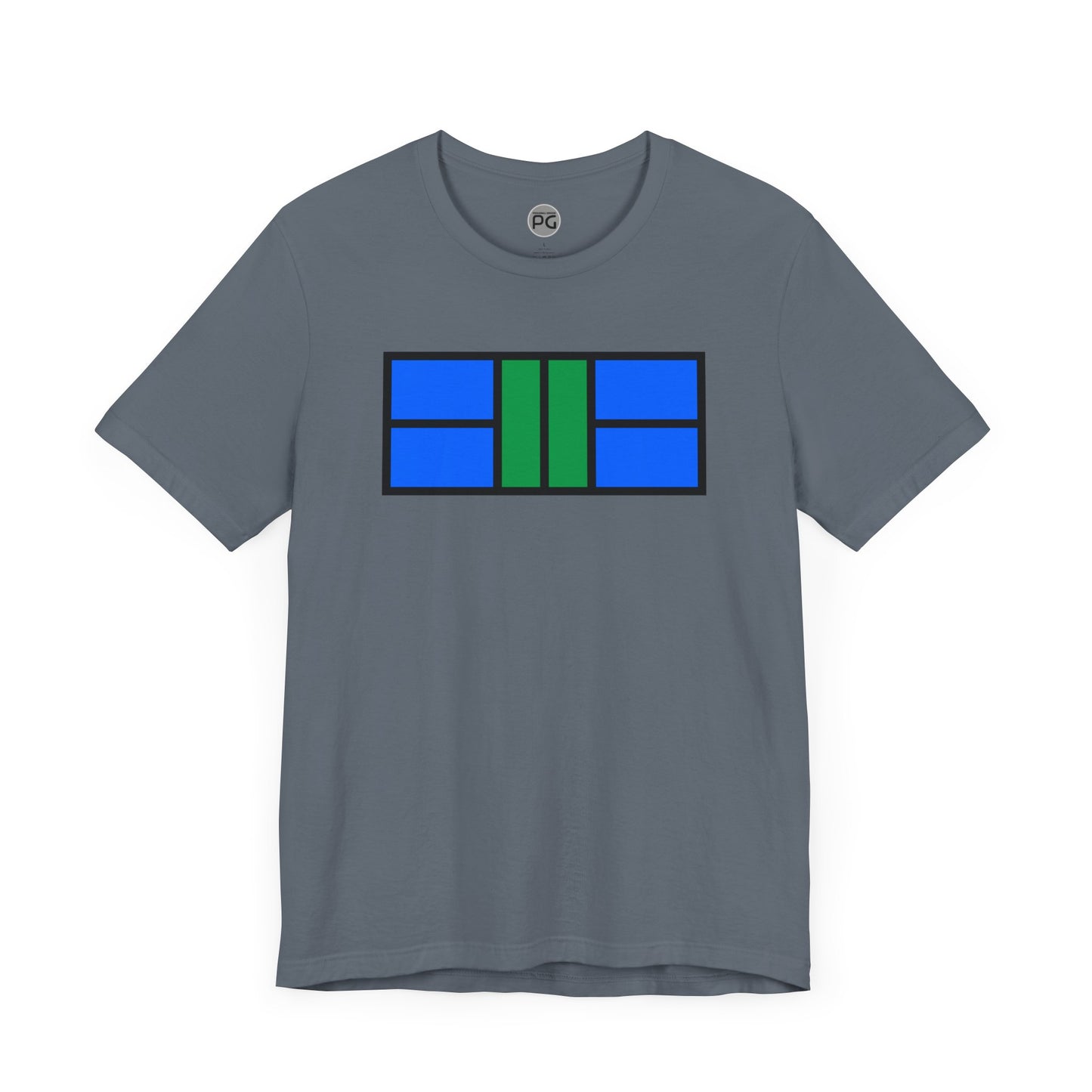 Classy Blue/Green Pickleball Court Unisex T-shirt