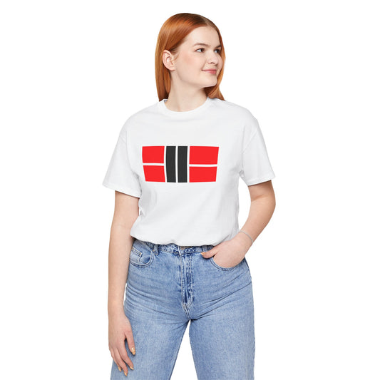 Classy Red/Black Pickleball Court Unisex Tee