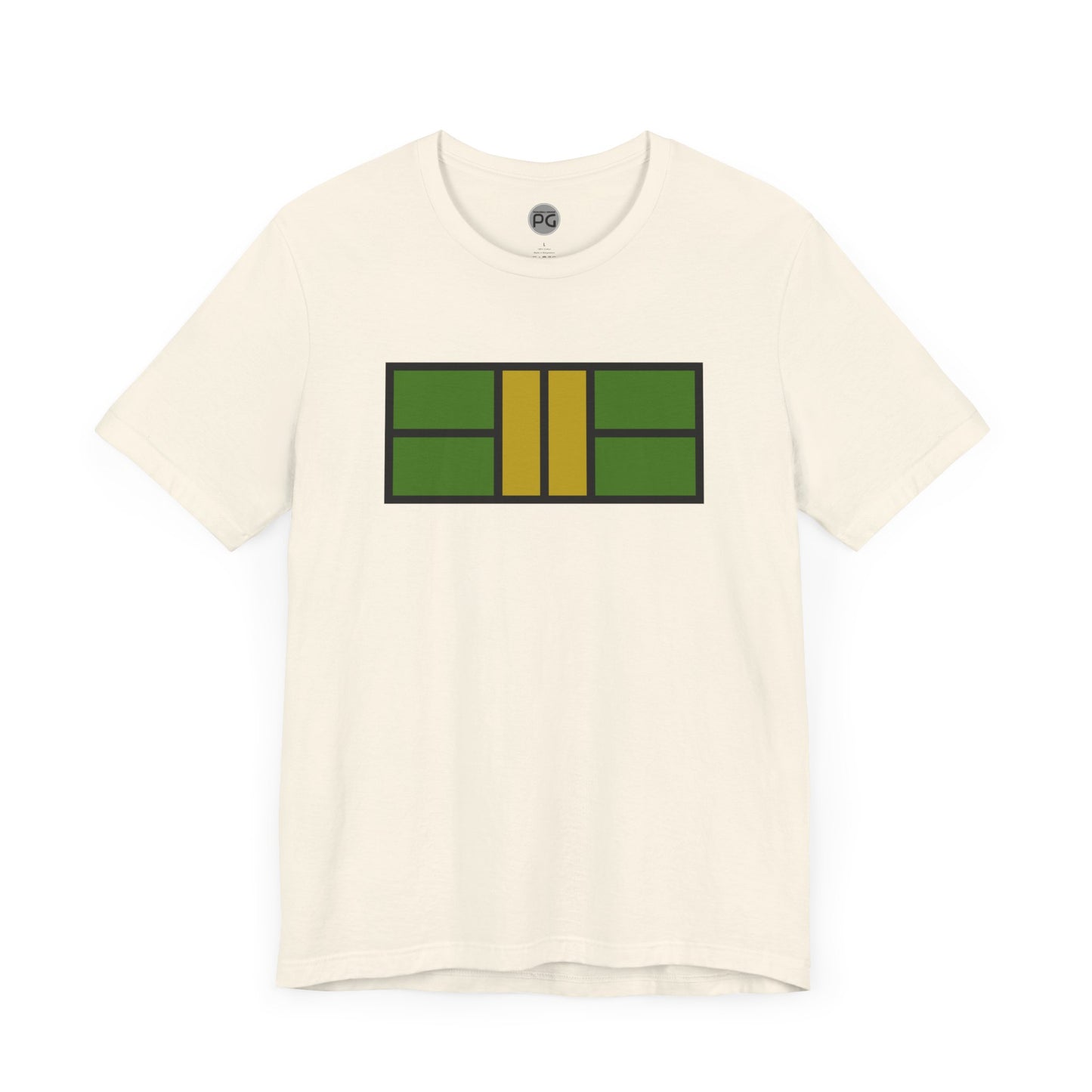 Classy Green/Gold Pickleball Court Unisex T-shirt