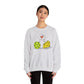 Cheese and pickleball love Unisex Crewneck Sweatshirt