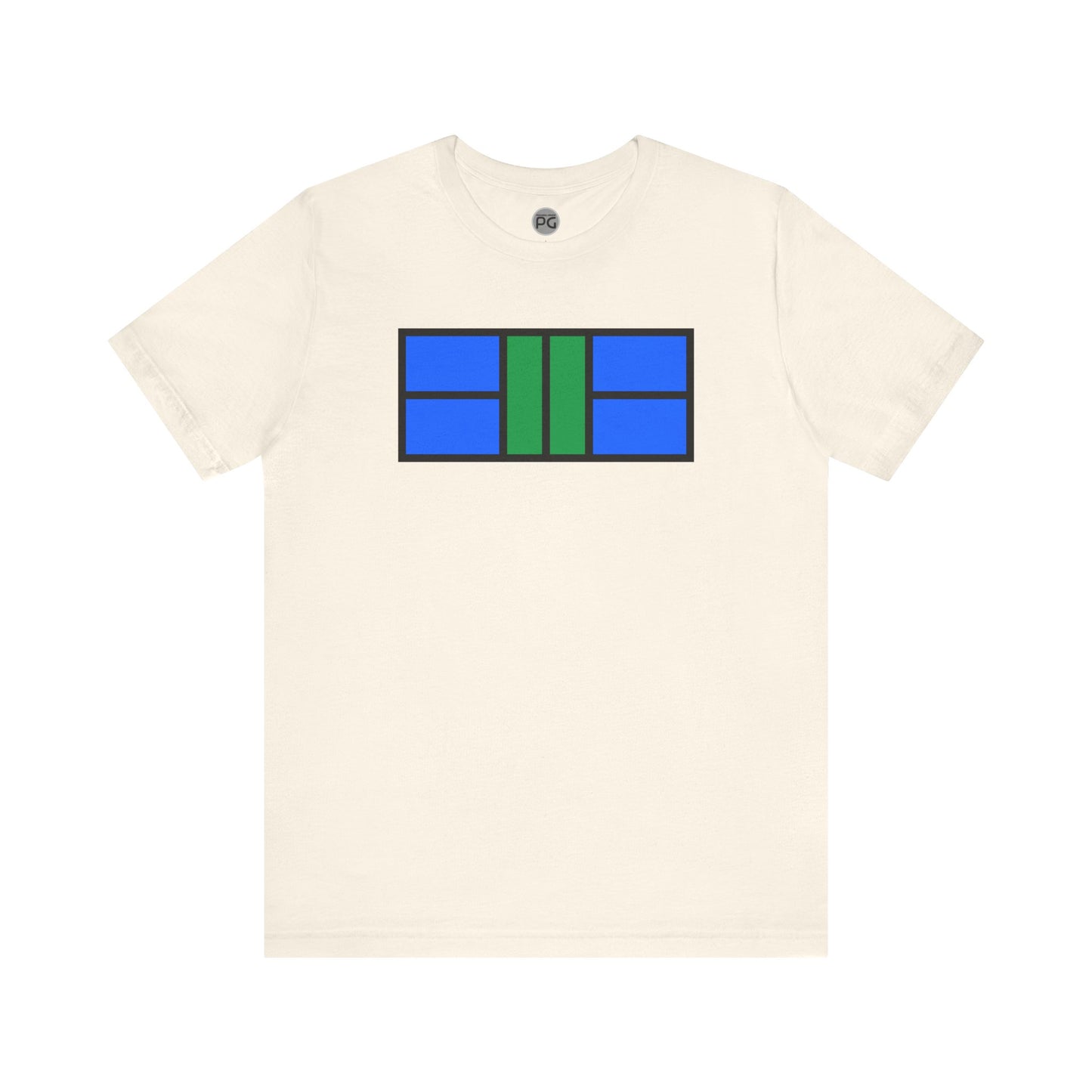 Classy Blue/Green Pickleball Court Unisex T-shirt