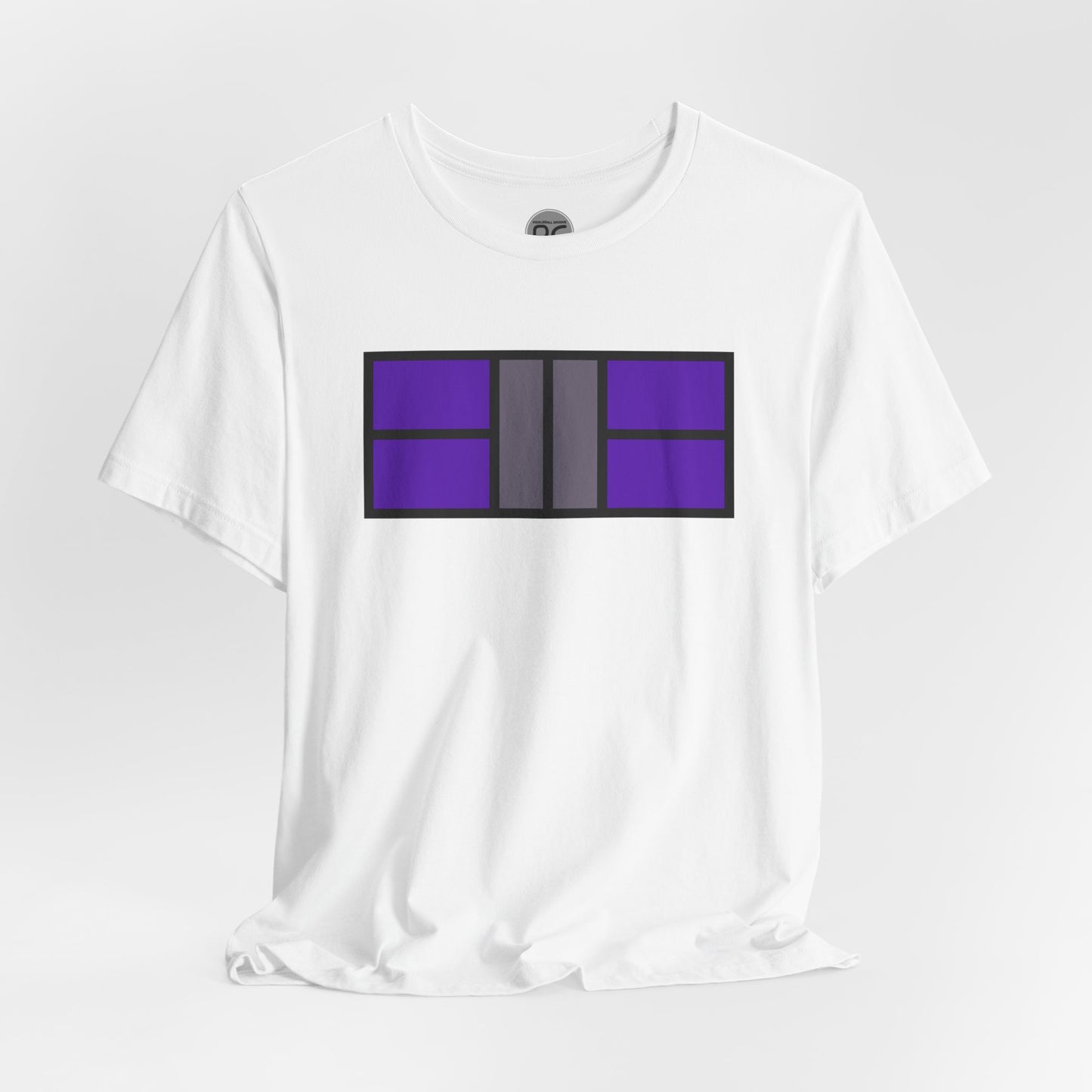 Classy Purple/Gray Pickleball Court Unisex Tee