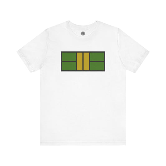 Classy Green/Gold Pickleball Court Unisex T-shirt