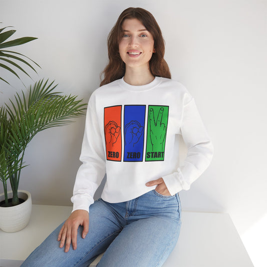 Sign language Pickleball Court Unisex Crewneck Sweatshirt