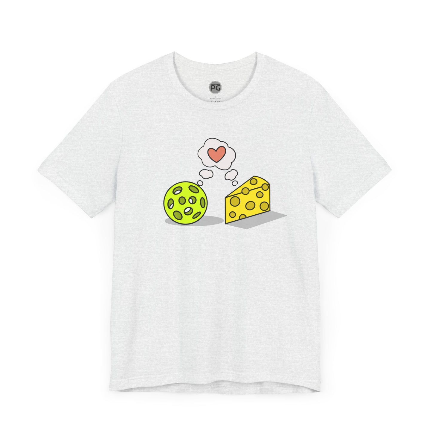 Cheese and Pickleball Love Unisex Jersey Short Sleeve Tee