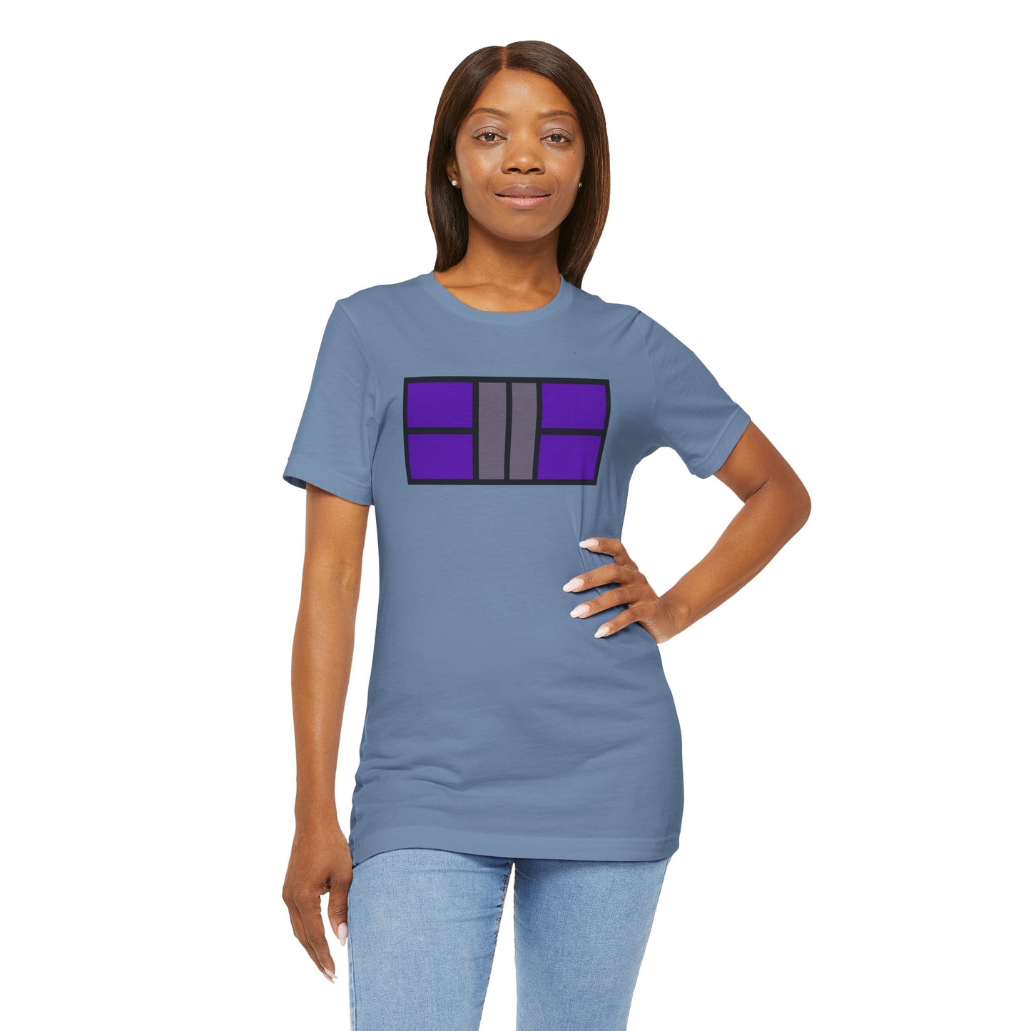 Classy Purple/Gray Pickleball Court Unisex Tee