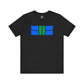 Classy Blue/Green Pickleball Court Unisex Tee