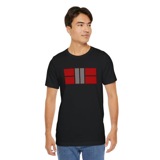 Classy Red/Gray Pickleball Court Unisex Tee