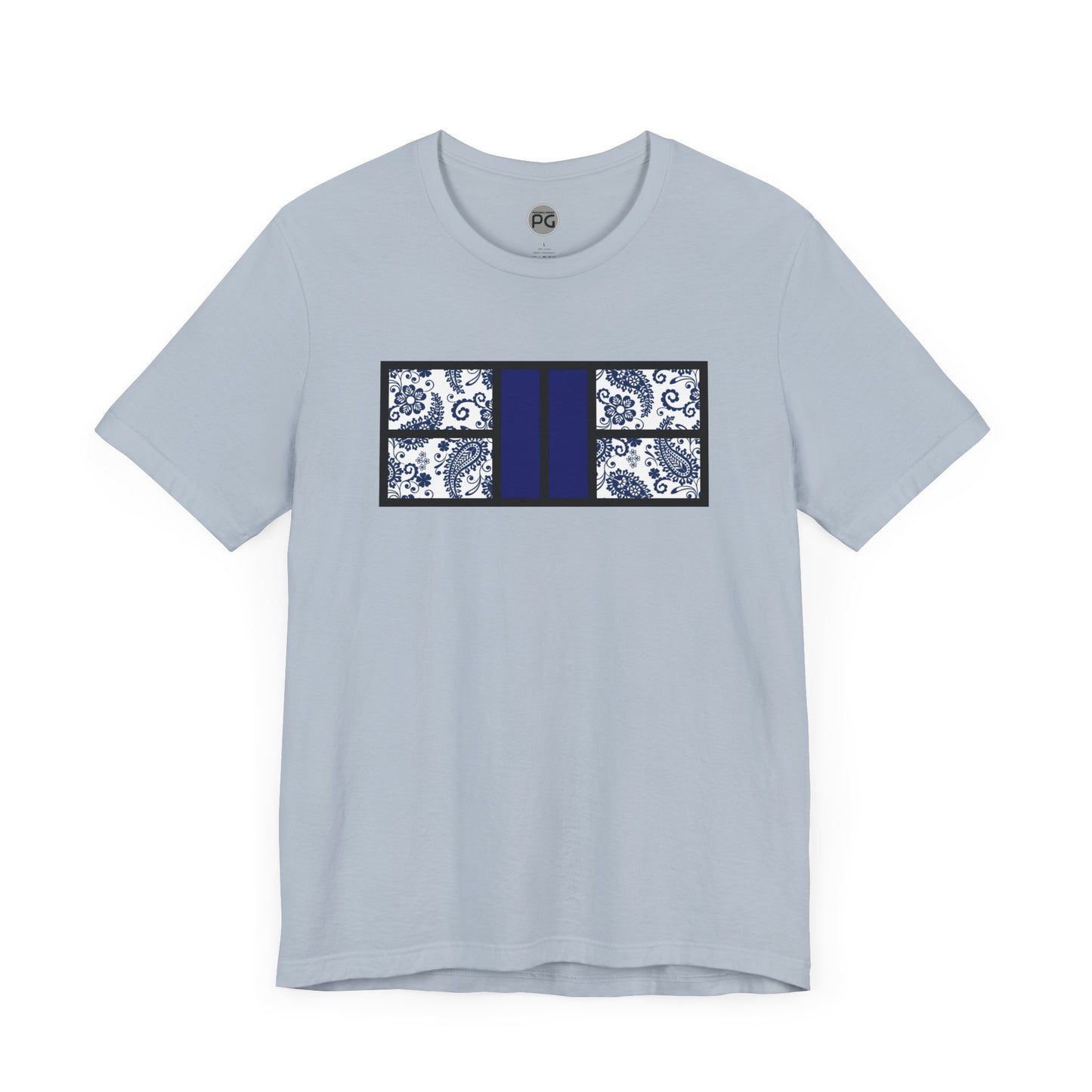 Blue Inside Paisley Pickleball Court Unisex T-shirt