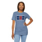 Classy Blue/Red Pickleball Court Unisex Tee