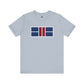 Classy Blue/Red Pickleball Court Unisex Tee