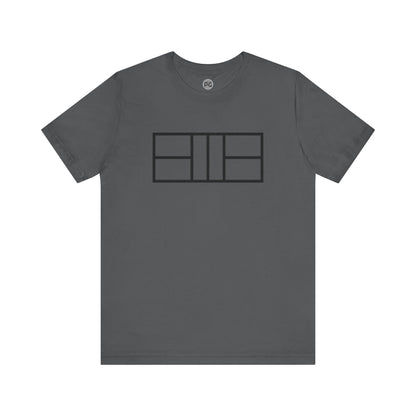 Classy Black Lines Pickleball Court Unisex Tee