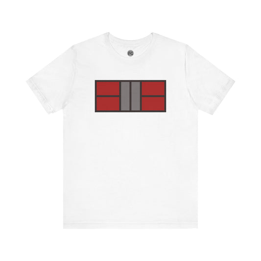 Classy Red/Gray Pickleball Court Unisex T-shirt