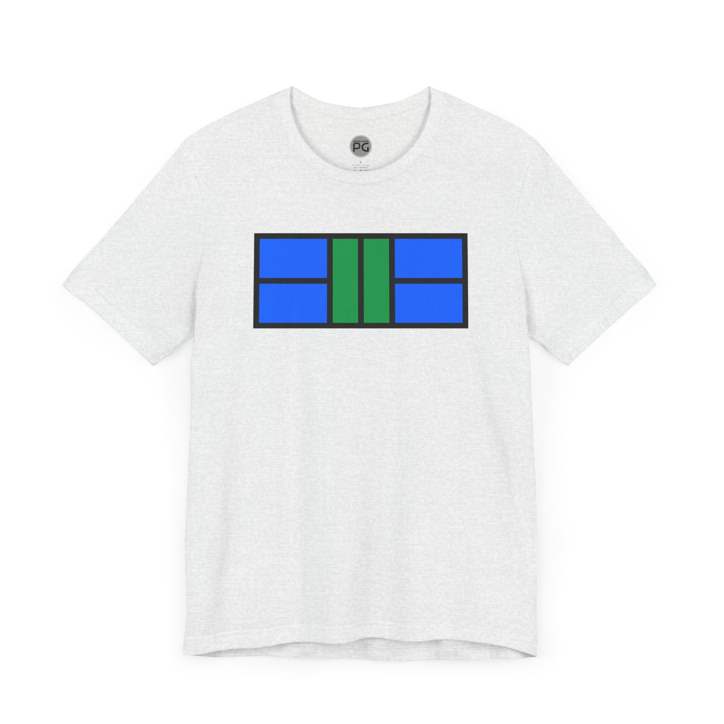 Classy Blue/Green Pickleball Court Unisex T-shirt