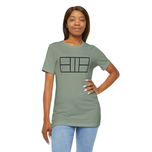 Classy Black Lines Pickleball Court Unisex Tee